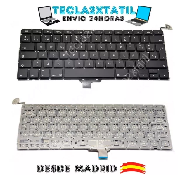 TECLADO ESPAÑOL APPLE MACBOOK PRO A1278 MB467 13.3" NEGRO CON BOTON ENCENDIDO sp