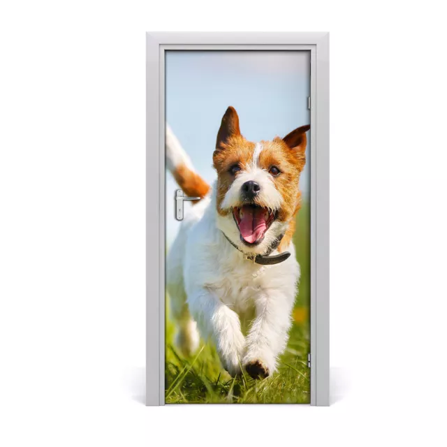 Tulup Autocollant de porte 85x205 cm autocollant - chien Jack Russell