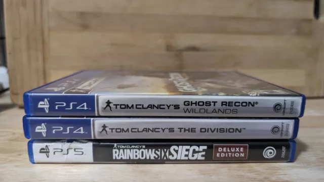 Tom Clancy’s The Division|Ghost Recon|Rainbow Six Siege|PlayStation4PS4 Lot Of 3
