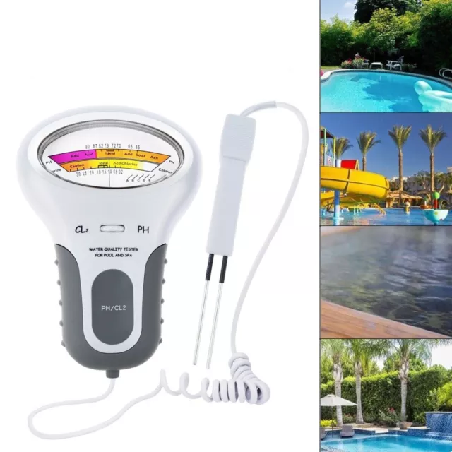 Chlorine Tester Level Meter Water Quality PH/CL2 Test Swimming Pool Spa Hot Tub