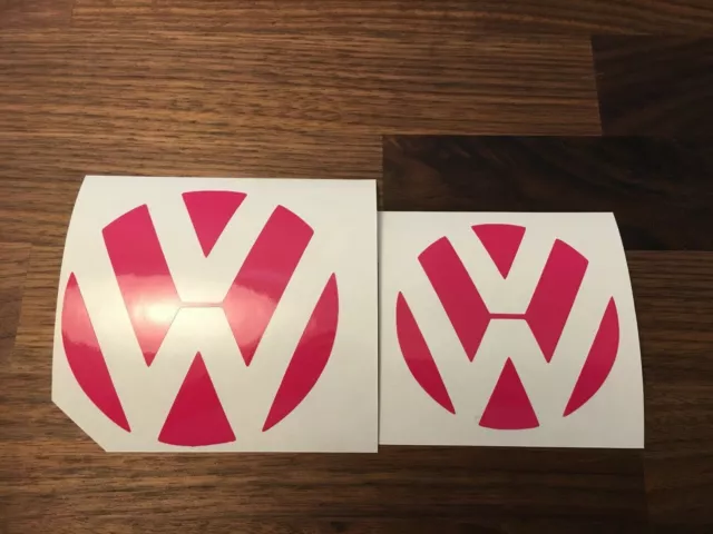 Cj Pink Mk7 Golf Gti Volkswagen Vw Front & Rear Emblem Inlay /1178