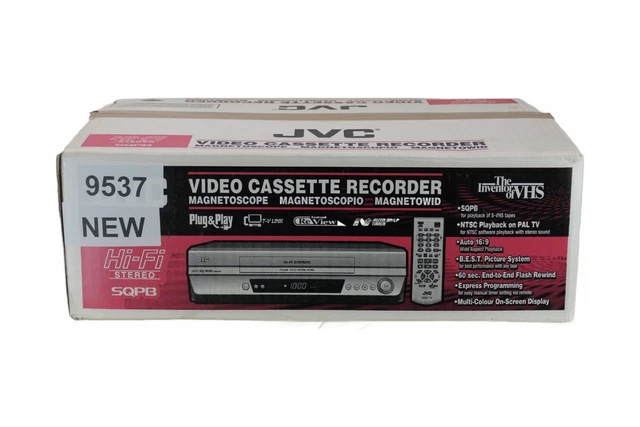 Magnétoscope JVC HR-V505 - Lecteur Cassette VHS, 6 Têtes, PAL Secam, Avec Télécommande (occasion)