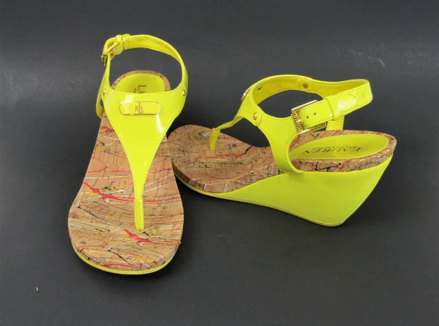 Sandales à Talons Aiguille San Marina - Lanières Cuir Verni Jaune, Taille 39, Très Très Bon état Occasion