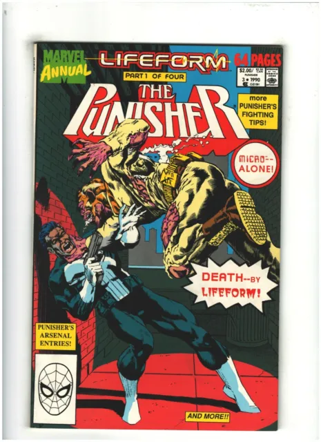 Punisher Annual #3 VF+ 8.5 Marvel Comics 1990 Lifeform