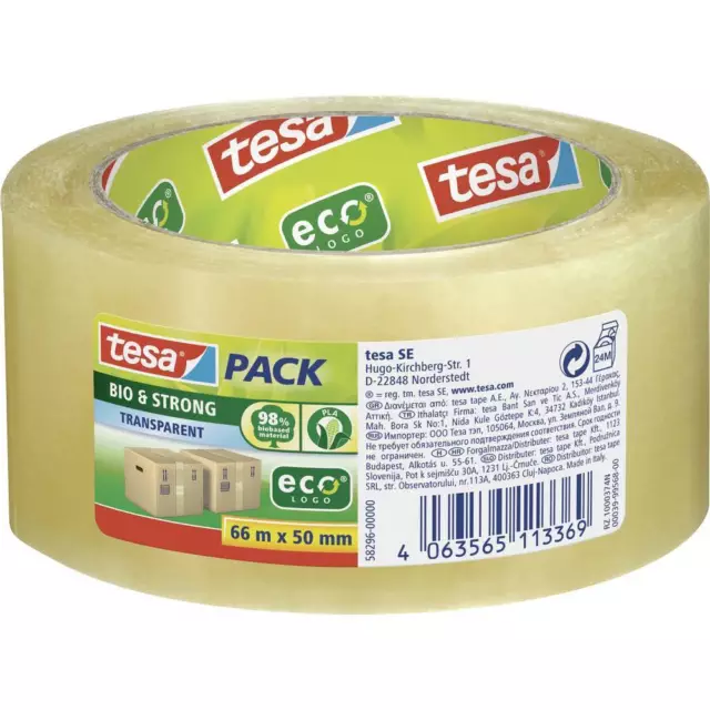 tesa Packband tesapack® Bio & Strong 58296-00000-00 Bande demballage