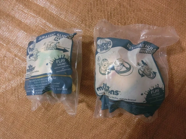 McDonald's Minions 2015 Happy Meal Toy - Jurassic Sliding + Egyptian Hula Minion
