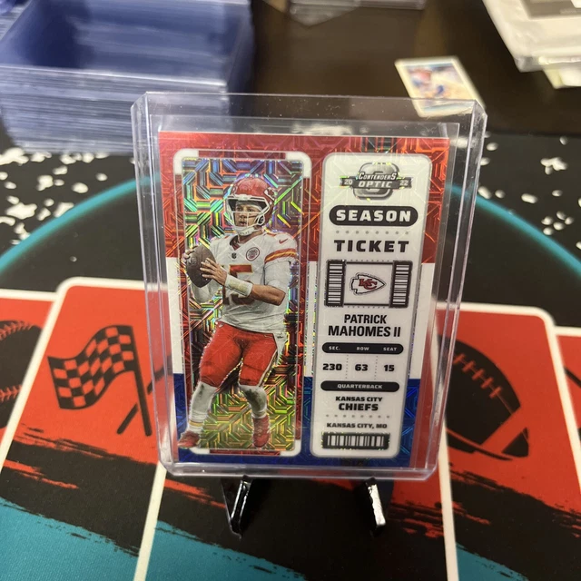 2022 PANINI CONTENDERS OPTIC PATRICK MAHOMES II Red White Blue 7/13 ssp rwb
