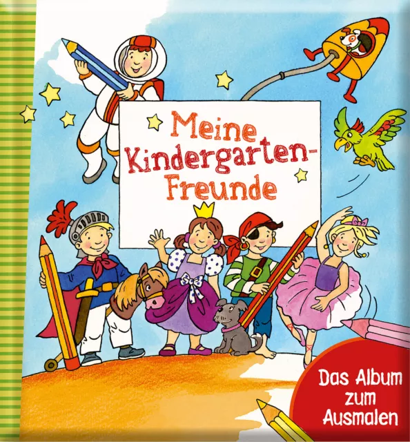 Meine Kindergarten Freunde Freundebuch zum Ausmalen Ab 3 Jahren +BONUS