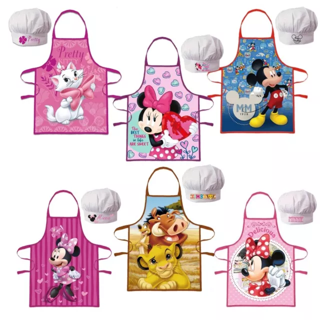 Disney Tablier de Cuisine Minni Mouse Enfants Filles Garçons Jardin D'Enfants