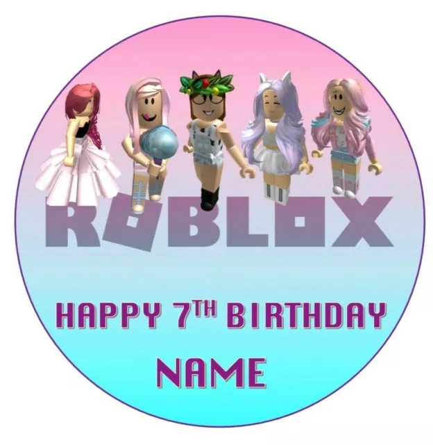 Roblox Custom Player Happy Birthday Edible Cake Topper Image