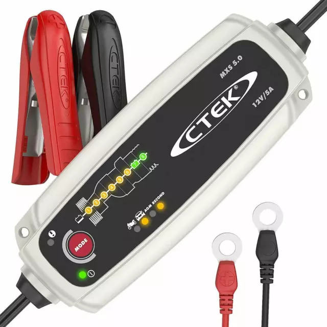 CTEK MXS 5.0 56-998 EU  5A Battery Charger With Aut. Temperature Compensation