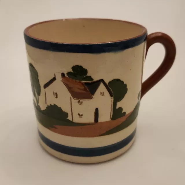 Mottoware ~ Vintage Torquay Pottery Cup Mug - One Ta-day Is Worth Two Tomorrows
