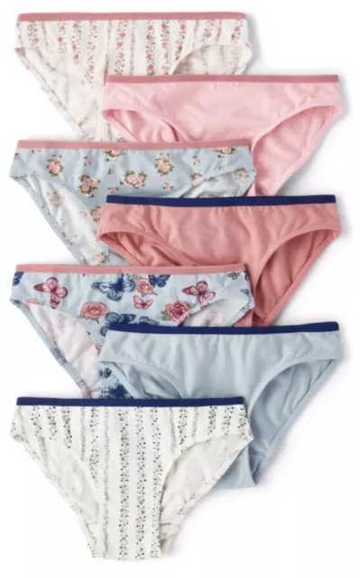 The Children's Place Girls Underwear Bikini Panties Size 4 NIP 7 Pair Pink Blue