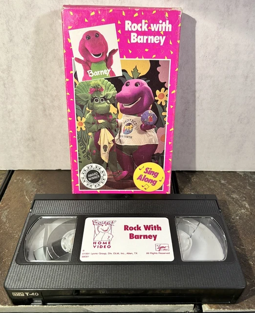BARNEY ROCK WITH Barney VHS 1991 Video Tape Sing Along Song Purple ...