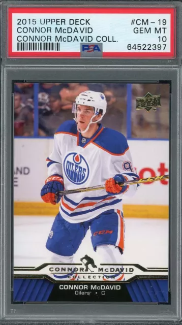 Connor McDavid 2015 Upper Deck Hockey Rookie Card RC #CM-19 Graded PSA 10