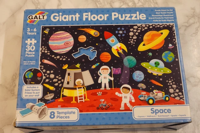 Galt Toys – Puzzle Géant Space 30 Pièces – Frise Murale Planètes – Jeu éducatif Dès 3 Ans, 60x90 Cm