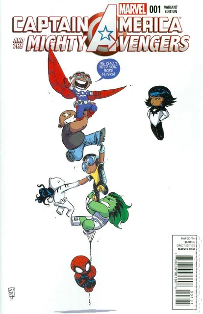Captain America and the Mighty Avengers 1C Young Variant NM 2015 Stock Image