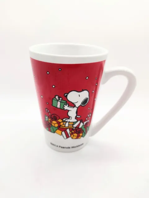 Peanuts Snoopy 2014 Santas Little Helpers Christmas Coffee Mug Red Porcelain