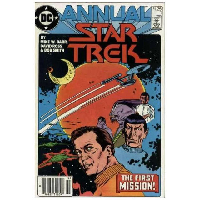 Star Trek (1984 series) Annual #1 Newsstand in VF + condition. DC comics [x]