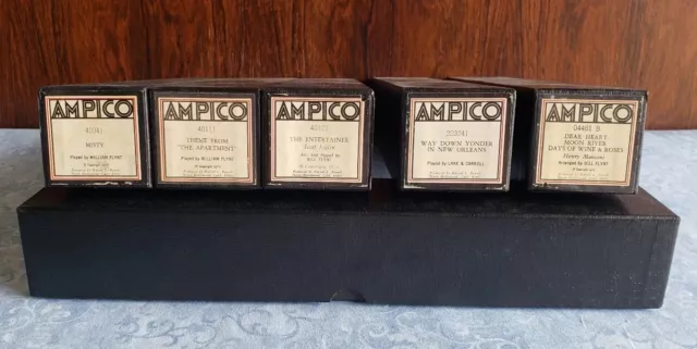 LOT 5 Ampico Piano Roll ENTERTAINER~Mancini~APARTMENT~MISTY~YONDER NEW ORLEANS