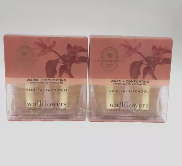 Bath & Body Works Vanilla + Patchouli Wallflowers Refills 0.8oz 4-pack - NEW