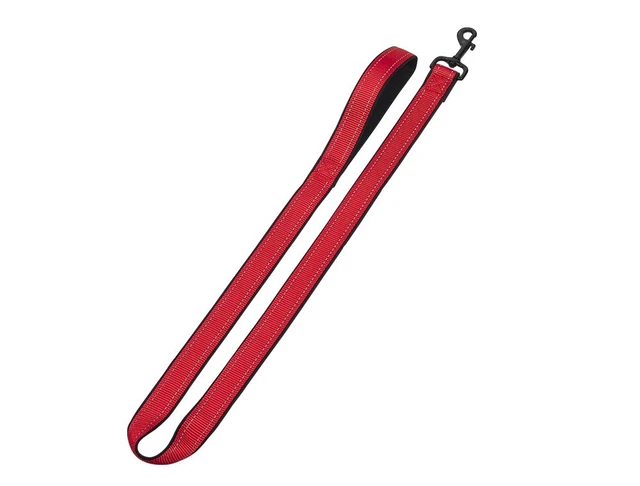 Nobby Hundeleine Classic Reflect Soft S rot 1,20m/10mm Nylon Neoprenfutter