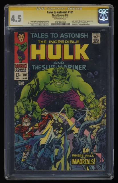 Tales To Astonish #101 CGC VG+ 4.5 SS Signed Stan Lee! Marvel 1968