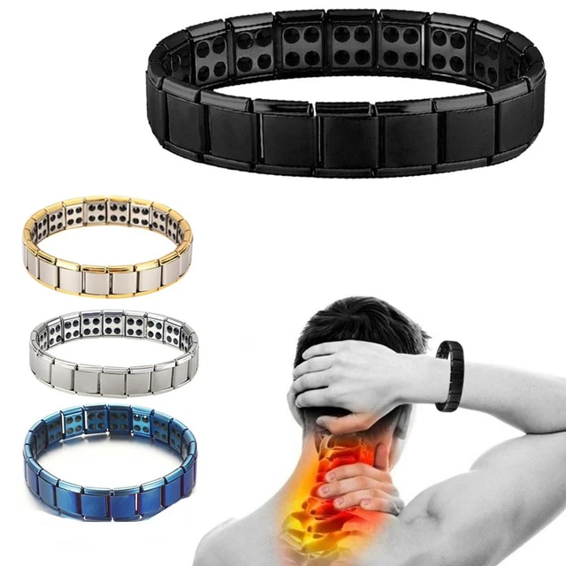 Brazalete desmontable de terapia magnética Cuidado energía curación negro germanio