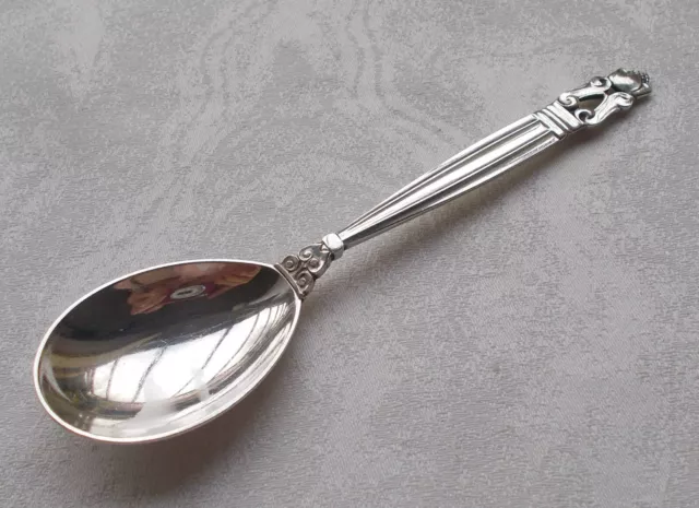 *RAR* Seltener Sahnelöffel König / Konge Acorn Georg Jensen 925er Sterlingsilber 2