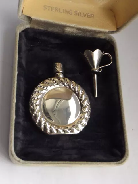 Solid Silver Perfume Bottle With Dabber & Funnel London 1994 Ari D Norman Boxed
