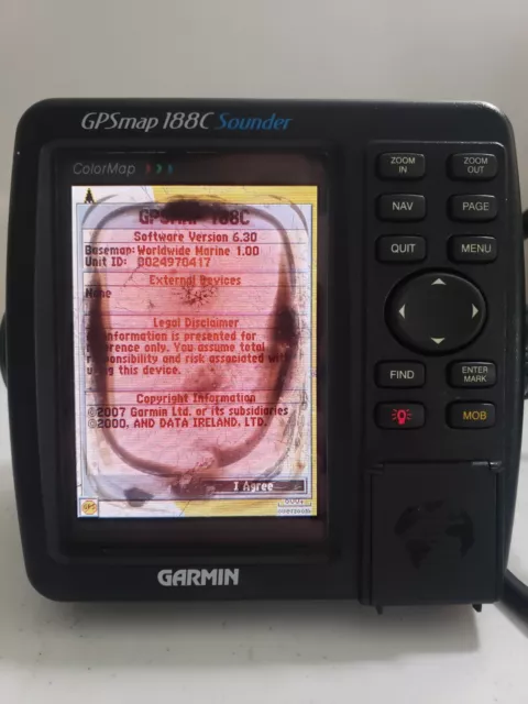 GARMIN GPSMAP 188C COLOR SOUNDER CHART PLOTTER FISH FINDER GPS. Needs Screen!