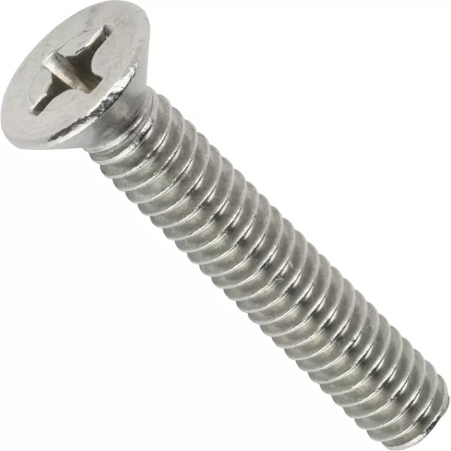 10-32 Flat Head Machine Screws Phillips Stainless Steel All Sizes / Quantities