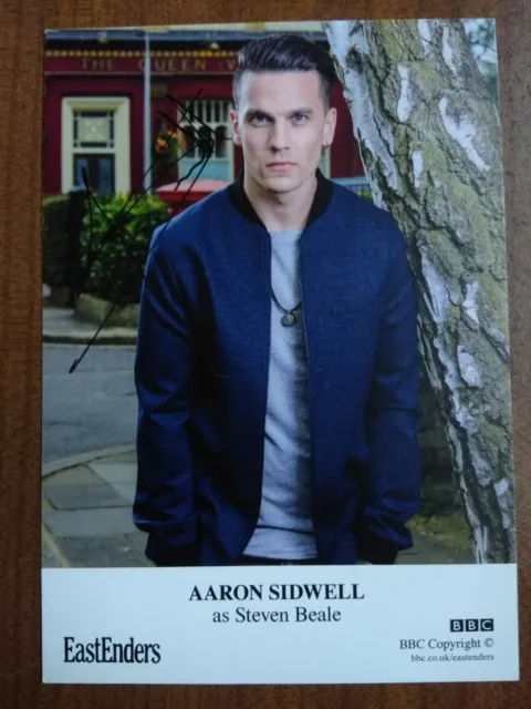 AARON SIDWELL *Steven Beale* EASTENDERS HAND SIGNED AUTOGRAPH CAST PHOTO CARD