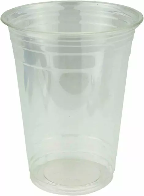 16Oz Clear  Plastic Smoothie Cups Straight Wall Of 60Pk