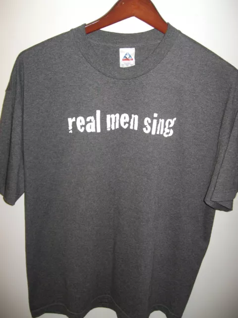 T-shirt Real Men Sing University of Oklahoma School of Music Workshop 2008 XLg