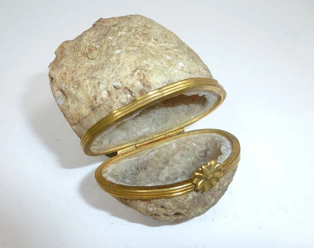 Insolite Canette Um 1880 France Cristal de Roche/ Quartz