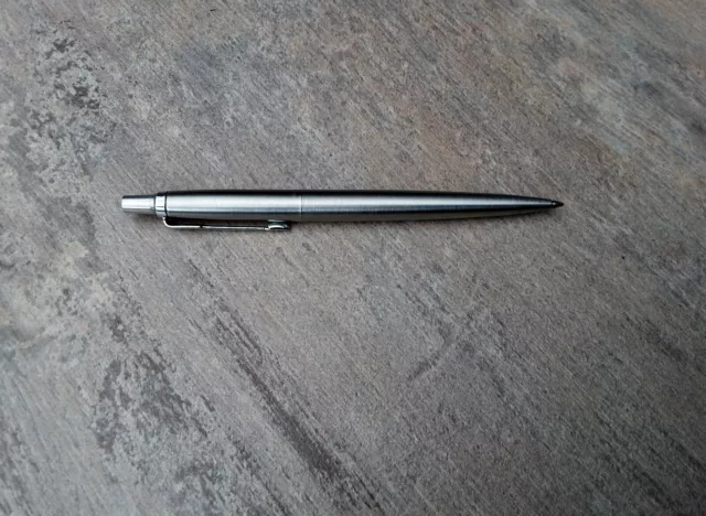 Original PARKER Edelstahl-Kugelschreiber, alt, Made in UK