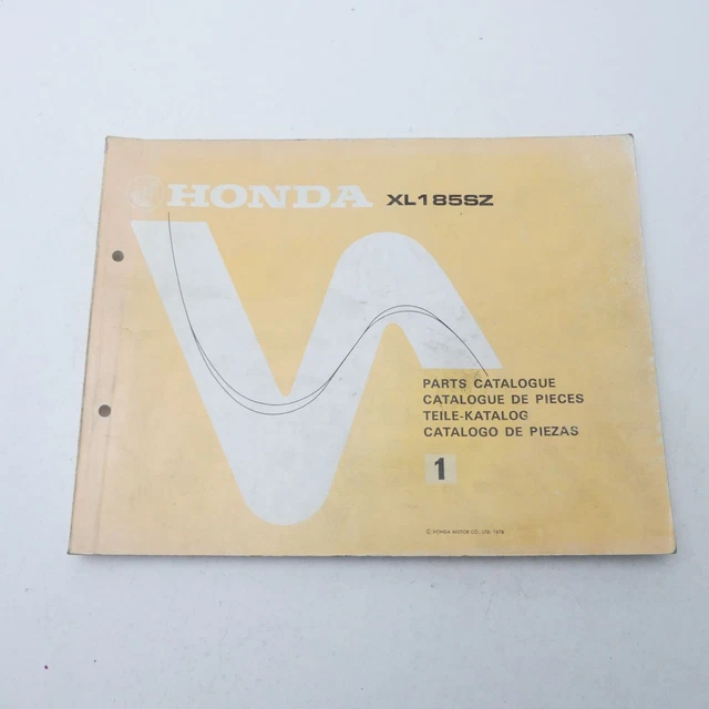 HONDA XL 185 S Ersatzteilkatalog Ersatzteilliste Teile Katalog Handbuch