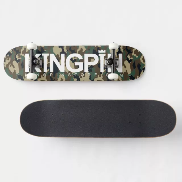Kingpin Skate Supply Complete OG Logo Camo w/ Tensor Trucks Darkstar Wheels