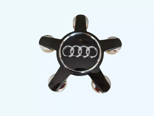 1x Audi Alloy 5 Star Spider Spyder Wheel Centre Cap Black Hub Badge 135mm A3 4