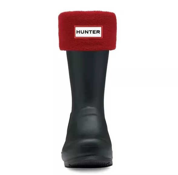 Hunter Kids Original Fleece Welly Boot Socks Red Size SM 7498