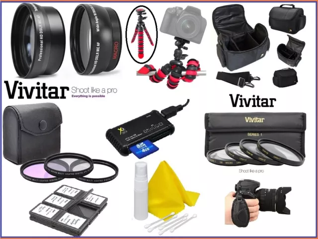 Super Saving HD Deluxe Accessory Package For Nikon D5000 D5100 D5200 D5300 D5500