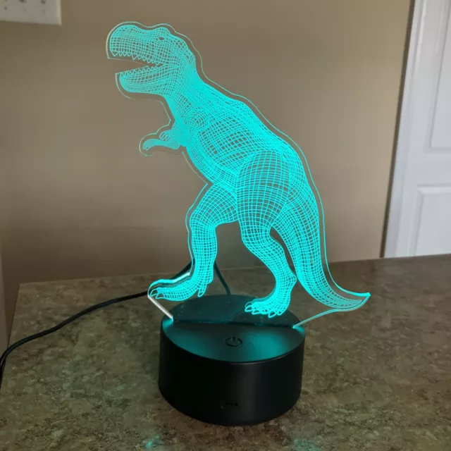 3D Dinosaur LED Night Light 7 Colors Table Desk Lamp Kids Toy - Has box