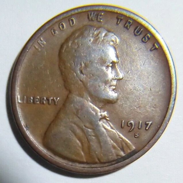 1917-S Lincoln Wheat Cent Free Shipping