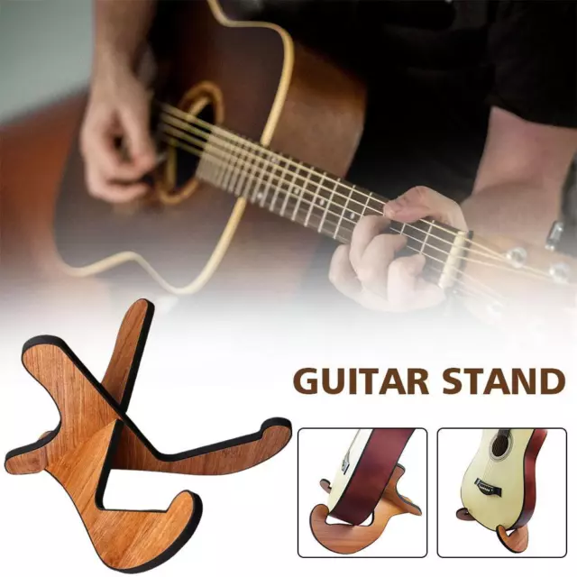 Guitar Wooden Stand Holder Bracket Shelf Mount Acoustic Ukulele Violin Mandolin