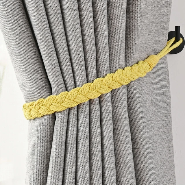 2pcs rope curtain holdbacks corde tissée rideau tieback salon de la fenêtre uni