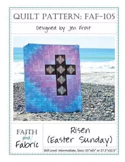 Risen: Easter Sunday Quilt Pattern by Jen Frost (English) Paperback Book