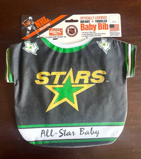 Adorable Nhl Dallas Stars Hockey Jersey All Stars Baby Toddler Bib