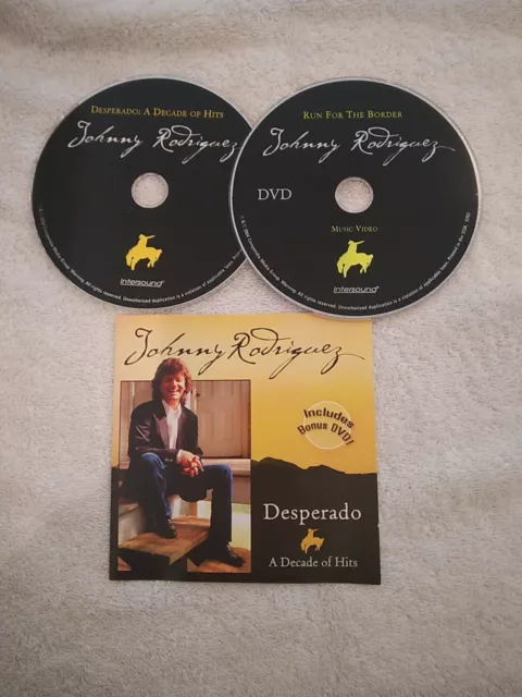 JOHNNY RODRIGUEZ Desperado A Decade of Hits 2004 CD Bonus DVD Run For the Border