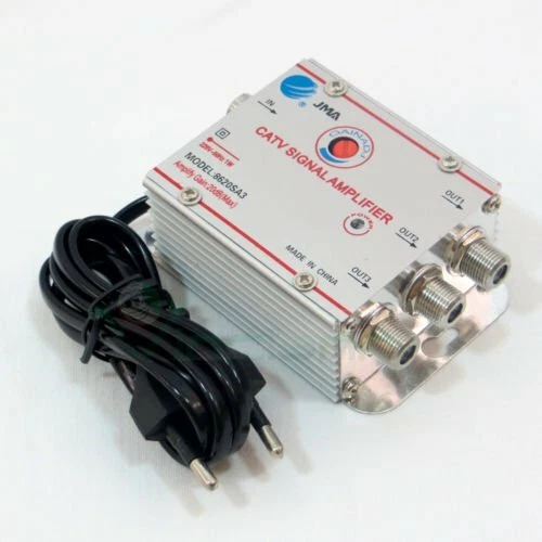 Splitter Tv 4 Uscite Amplificatore Segnale Antenna TV A 4 Uscite - Splitter Con Guadagno 7.5dB, Per HDTV E Segnale RF Splitter Antenna Digitale
